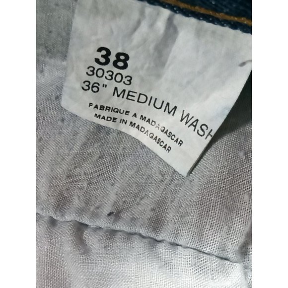 Jeans Old Mill Blue Lined Size Fleece Men's Denim Fit Men's Straight Pants 38/36 - Picture 9 of 10